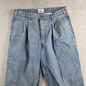 Dockers Pleated Pants Women W30 L29 Blue Acid Wash High Rise Tapered 84780-0005